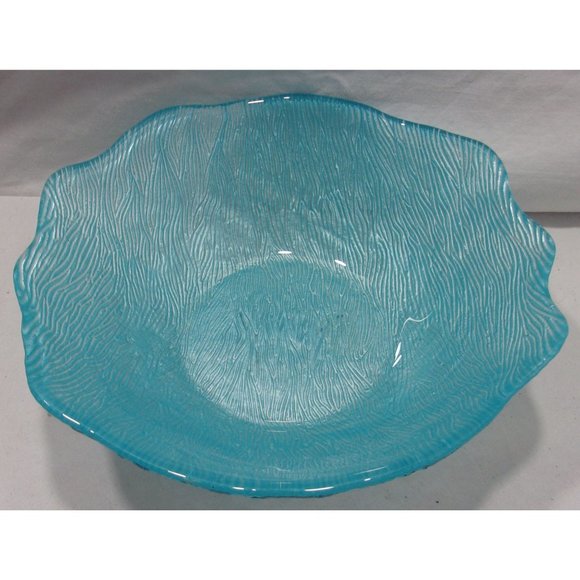 Beautiful Turquoise Catch All Decorative Glass Bowl 8" - Picture 7 of 9